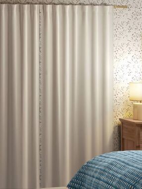 3 Panels Threshold 100% Linen Neutral Cream Curtains 54" X 84"